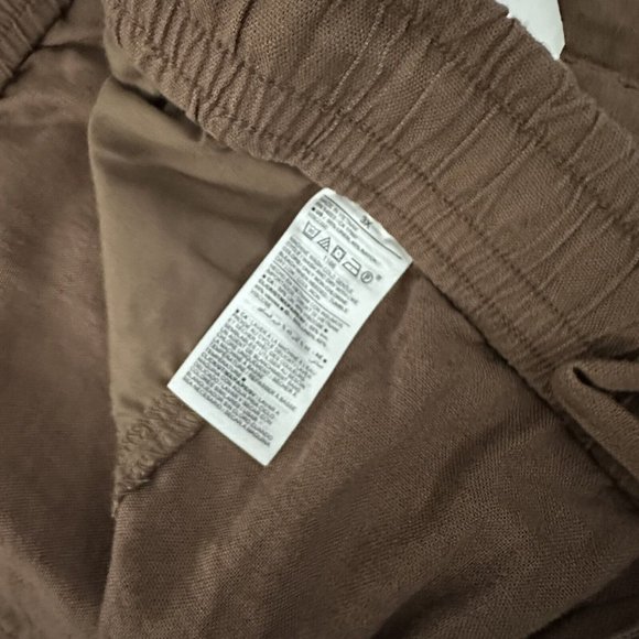 Old Navy womens NWT high rise shorts size 3X brown 55% linen timeless - Picture 4 of 10